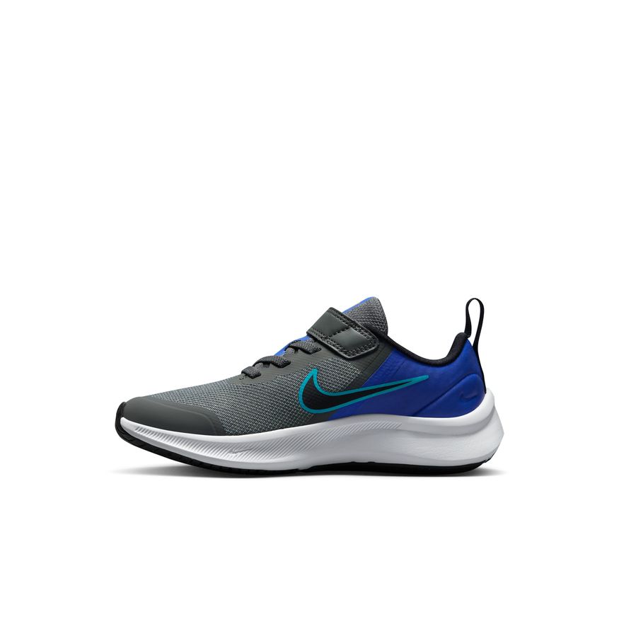 N-E135 (Nike star runner 3 iron grey/black/blue lighting) 32294092 NIKE