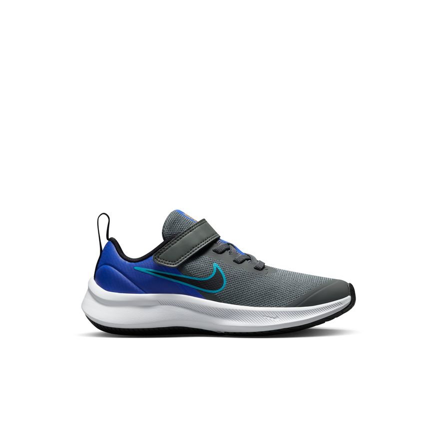 N-E135 (Nike star runner 3 iron grey/black/blue lighting) 32294092 NIKE