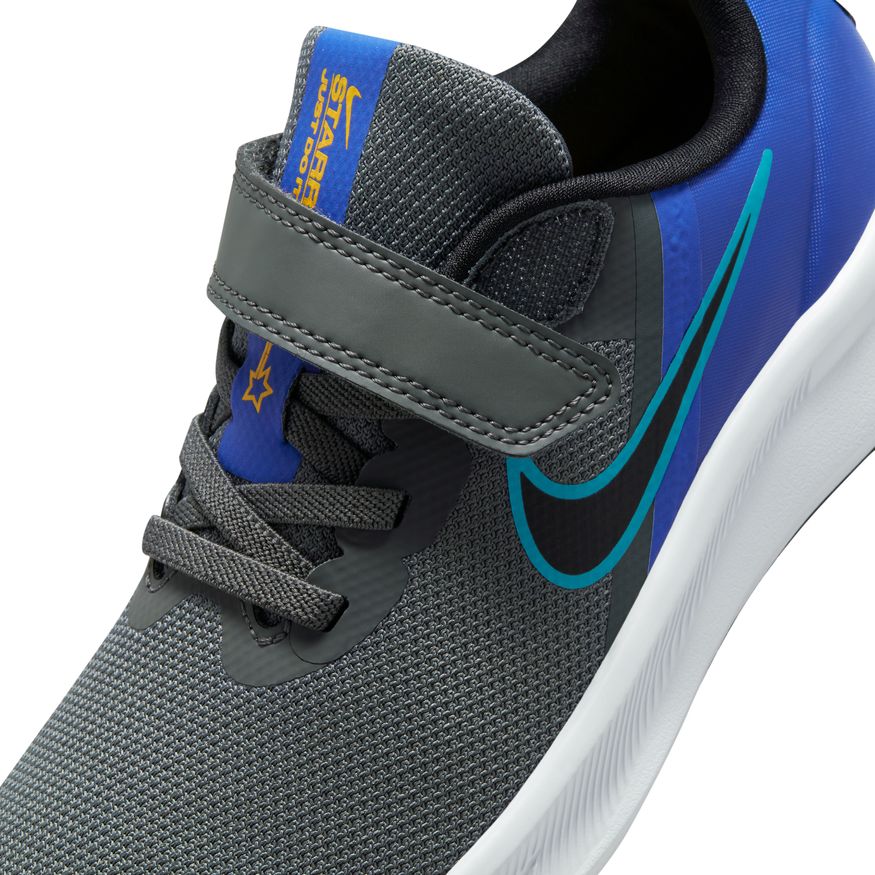 N-E135 (Nike star runner 3 iron grey/black/blue lighting) 32294092 NIKE