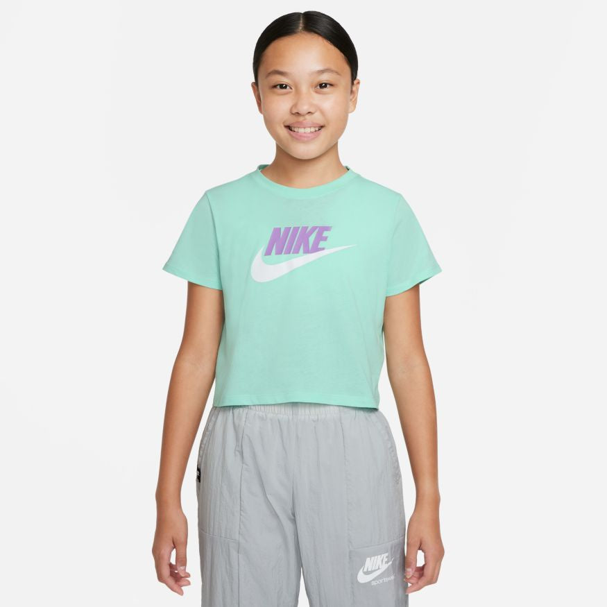 NA-H34 (Girls nike sportswear tee crop futura mint foam) 22291790 NIKE