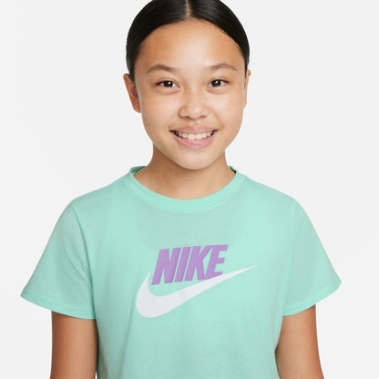 NA-H34 (Girls nike sportswear tee crop futura mint foam) 22291790 NIKE