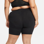 NA-G41 (Nike sportswear women essential mid rise biker short tights plus size black/white) 112292558 NIKE