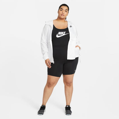 NA-G41 (Nike sportswear women essential mid rise biker short tights plus size black/white) 112292558 NIKE