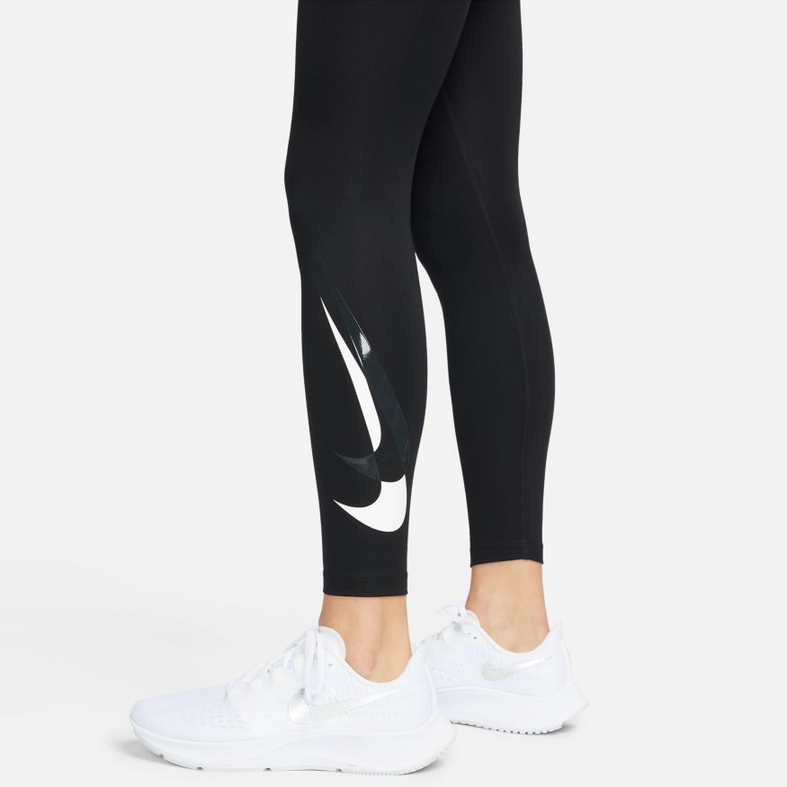 NA-V35 (W nike drifit swoosh run tight 7/8 lenghth black/white) 32294092 NIKE