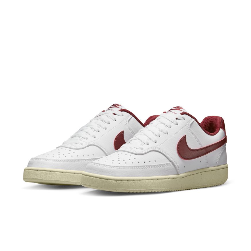 N-S134 (Nike women court vision lo nn white/team red/muslin/metallic gold star) 22396650 NIKE