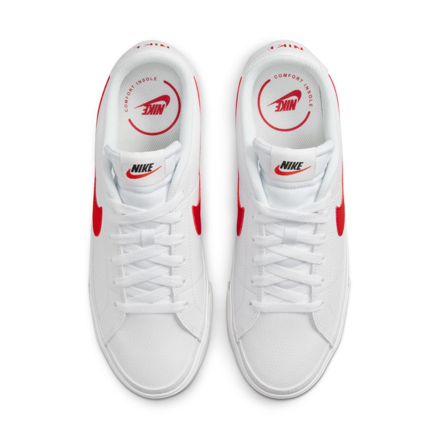 N-W129 (Nike court legacy nn white/university red/black) 62296138 NIKE