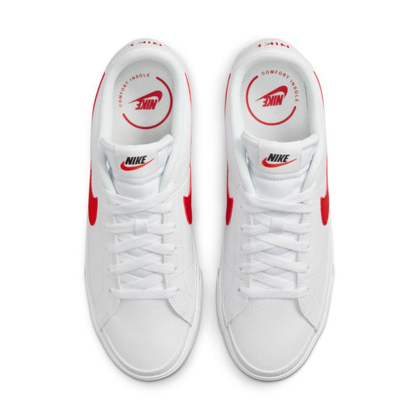 Nike court royale top white university red