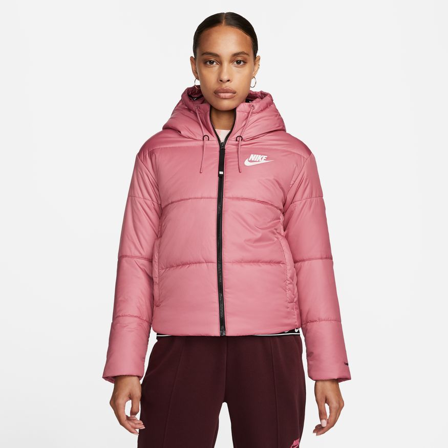 NA-U38 (Women nike sportswear therma fit repel classic tape jacket dessert berry/black/white) 82298951 NIKE