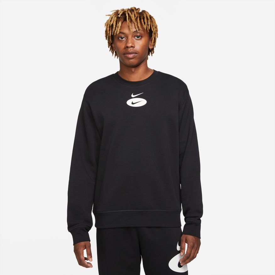 NA-C36 (M nike sportswear swoosh league fleece crew black/white) 32294348 NIKE