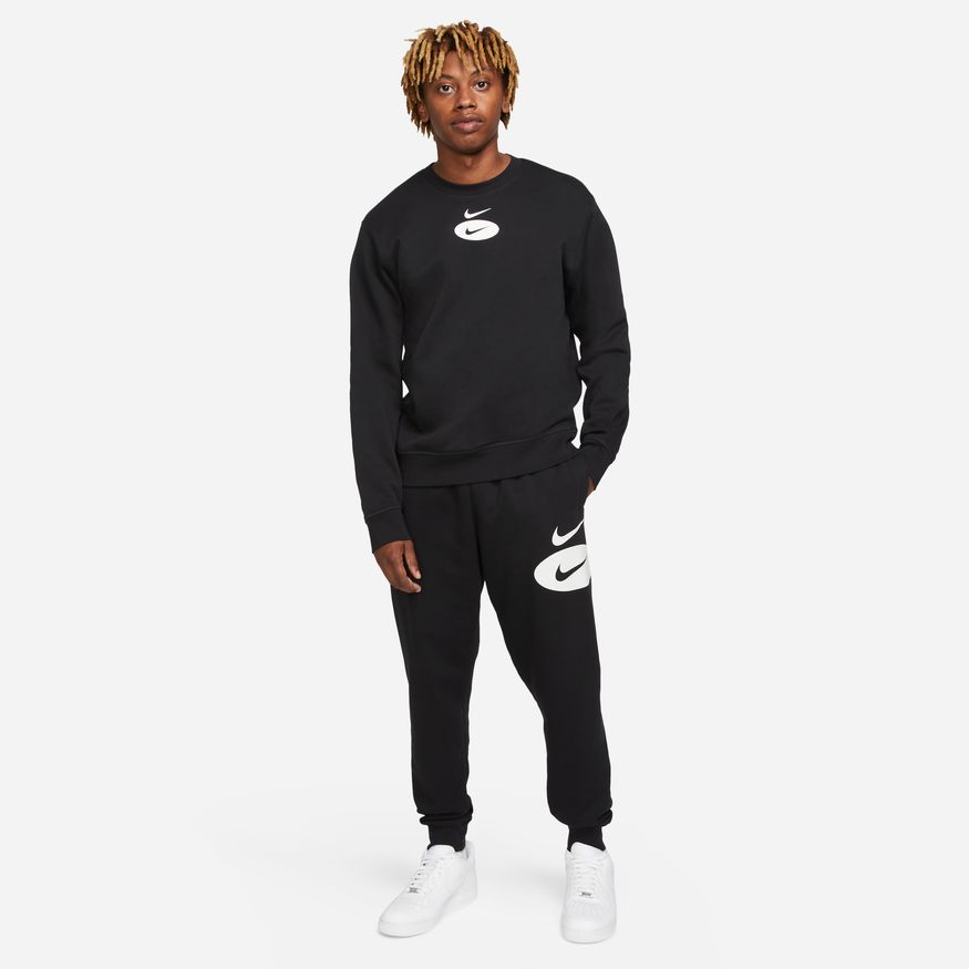 NA-C36 (M nike sportswear swoosh league fleece crew black/white) 32294348 NIKE