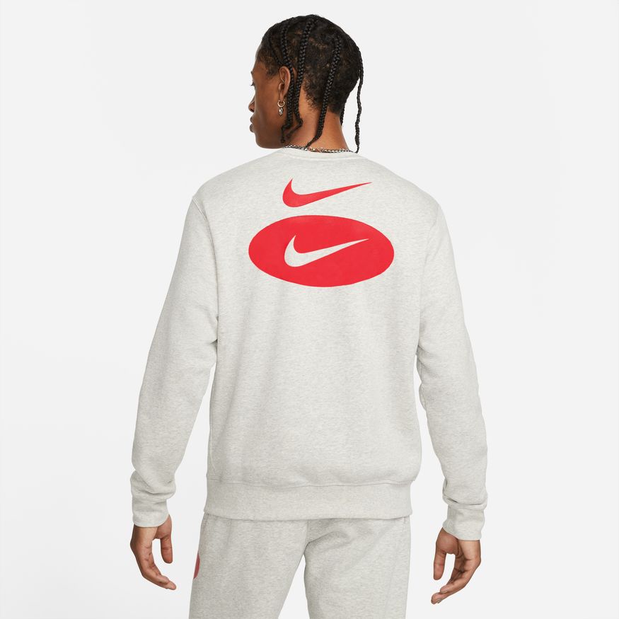 NA-B36 (M nike sportswear swoosh league fleece crew grey heather) 32294348 NIKE