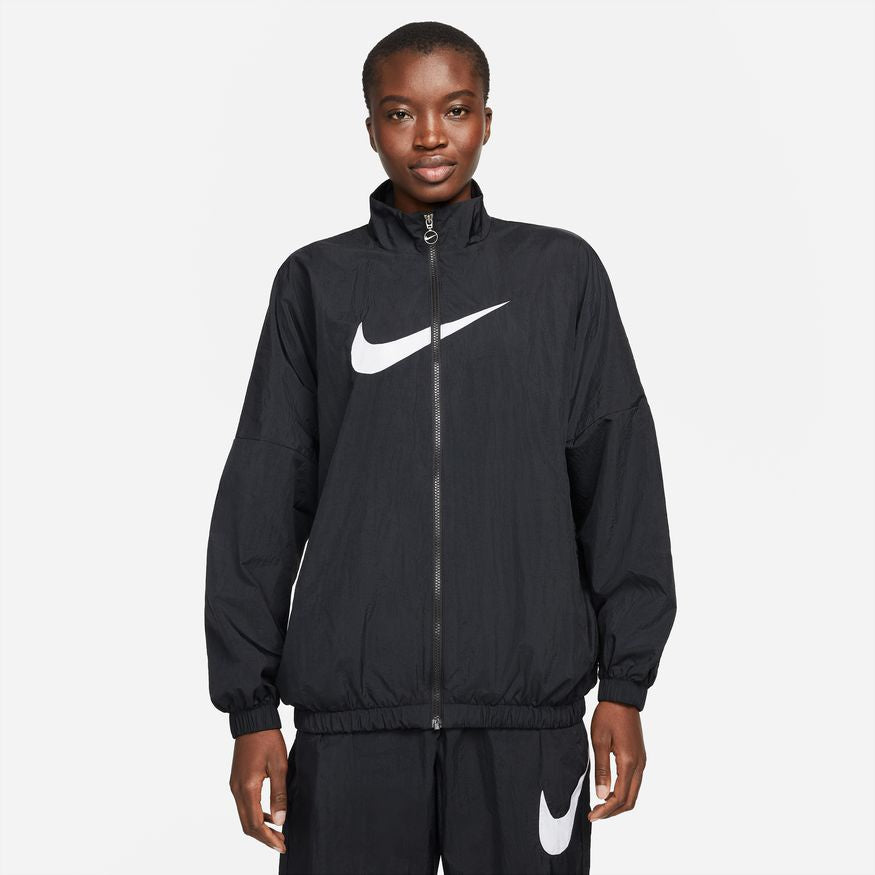 NA-P41 (Nike Sportswear Essential Women's Woven Jacket Black/White) 12397417 NIKE