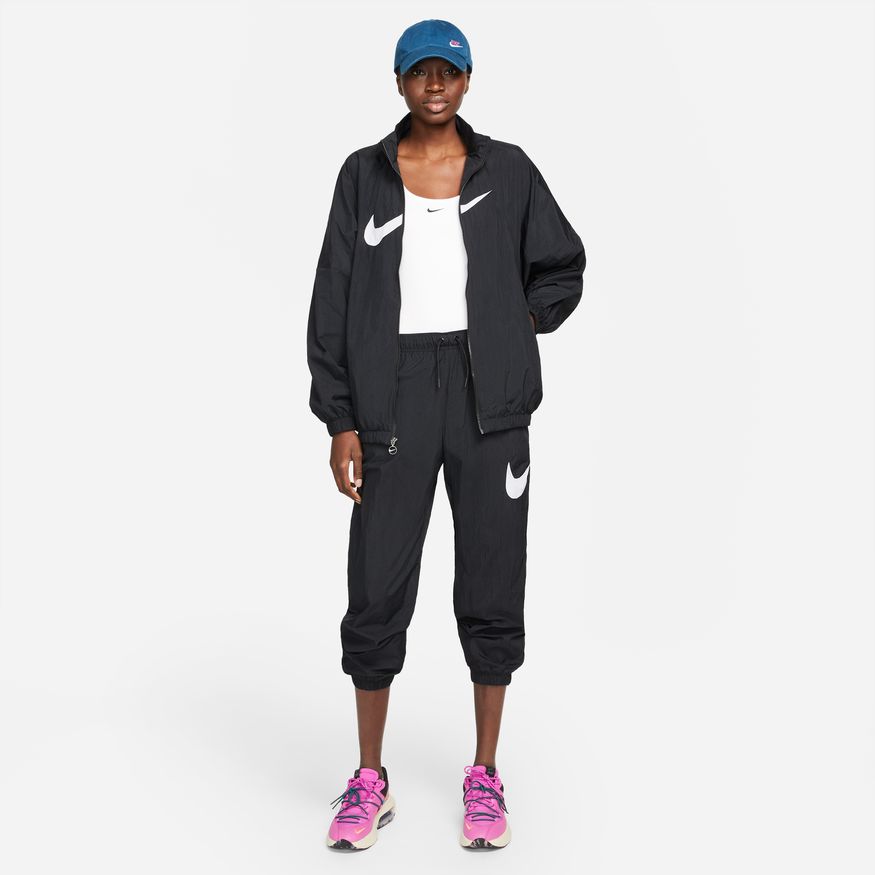 NA-P41 (Nike Sportswear Essential Women's Woven Jacket Black/White) 12397417 NIKE