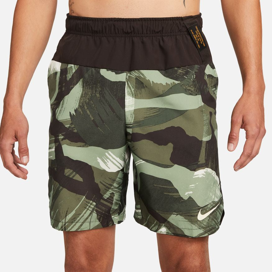 NA-B40 (Nike drifit flex woven shorts 9inch camo oil green/velvet brown/coconut milk) 92293325 NIKE