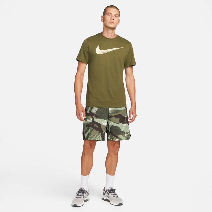 NA-B40 (Nike drifit flex woven shorts 9inch camo oil green/velvet brown/coconut milk) 92293325 NIKE