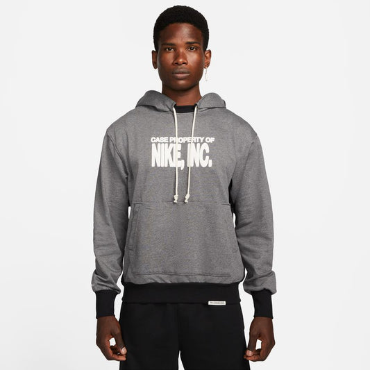 NA-D39 (Nike drifit standard issue pullover hoodie charcoal heather/black/phantom0 82296138 NIKE