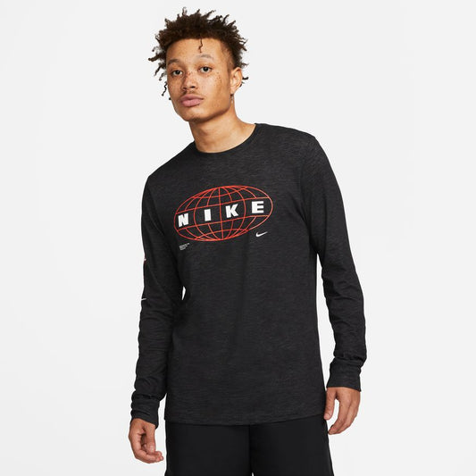 NA-N39 (Nike drifit training long sleeve tee black/particle grey) 82293069 NIKE