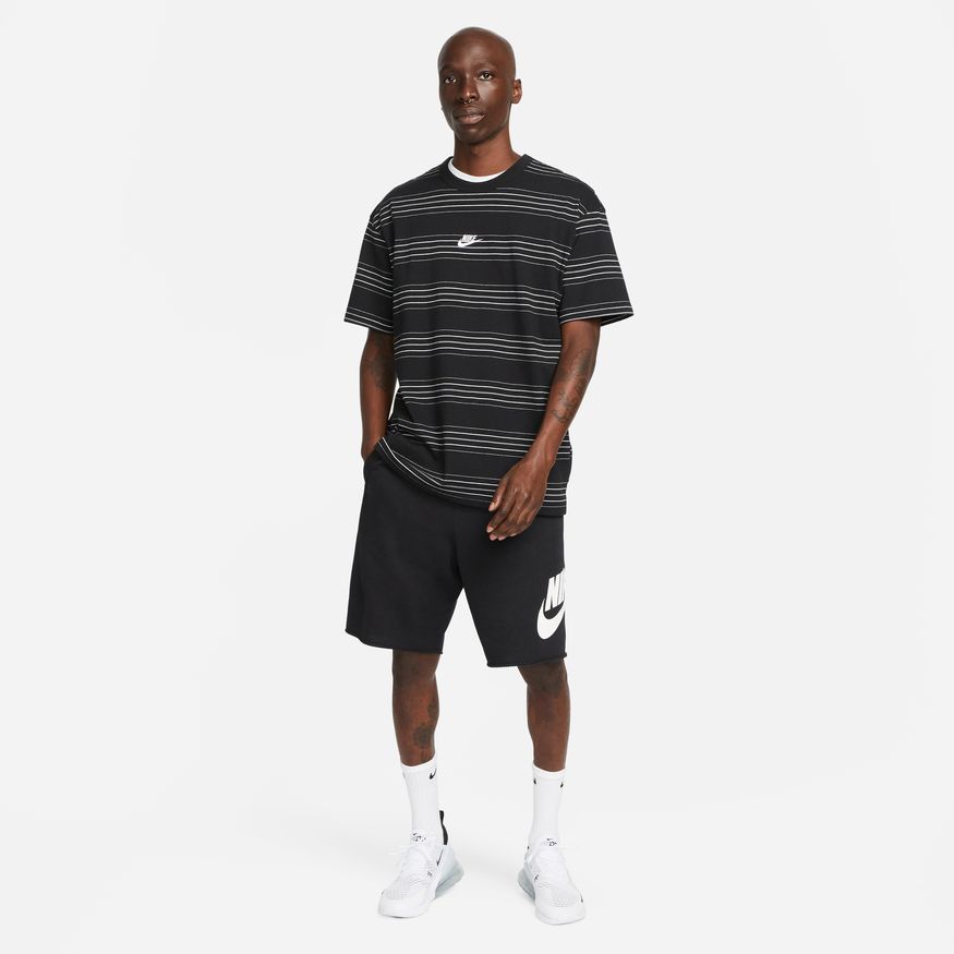 NA-B42 (Nike club alumni mens french terry shorts black/white) 22394604 NIKE