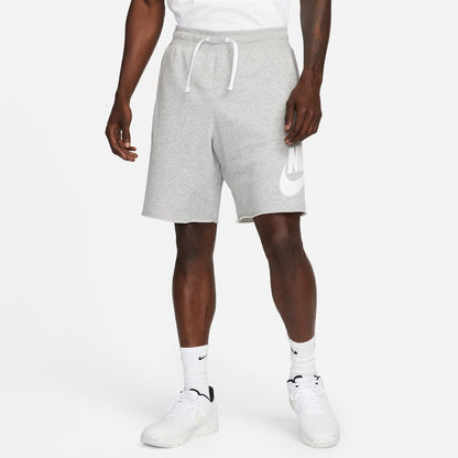 NA-C42 (Nike club alumni mens french terry shorts dark grey heather/white) 22394604 NIKE