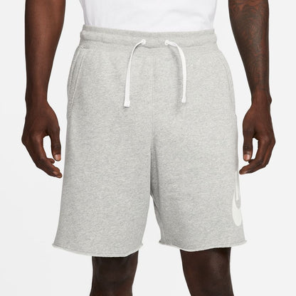 NA-C42 (Nike club alumni mens french terry shorts dark grey heather/white) 22394604 NIKE