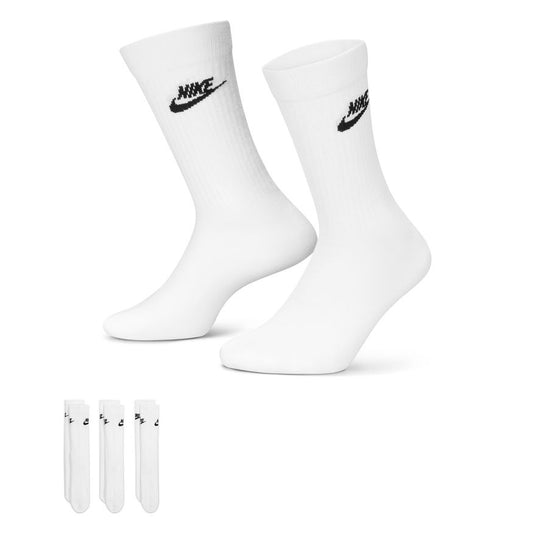 NA-U35 (U nike sportswear everyday essential crew socks white/black) 32291279 NIKE