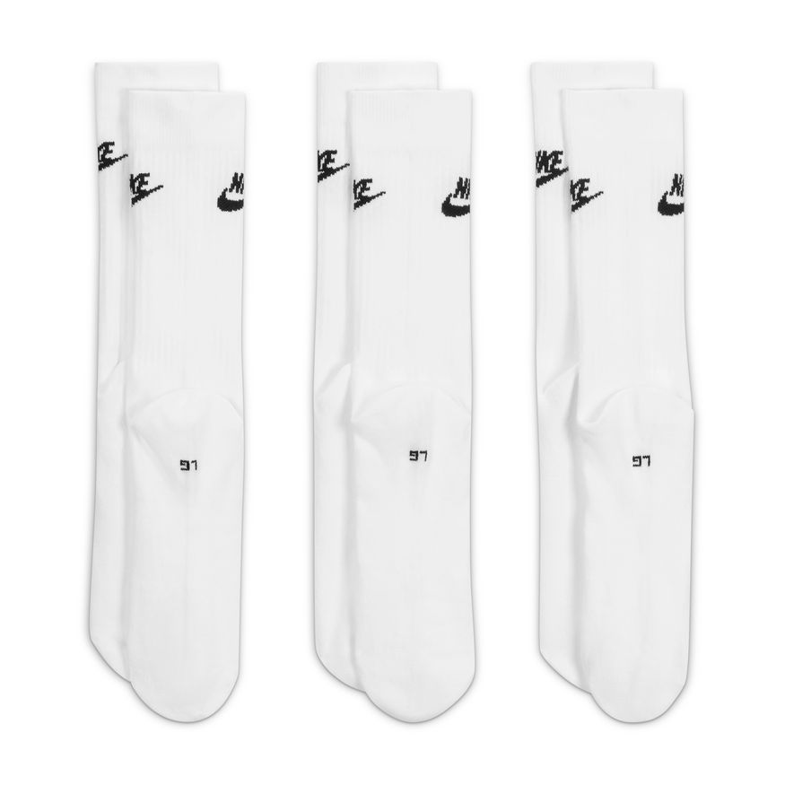 NA-U35 (U nike sportswear everyday essential crew socks white/black) 32291279 NIKE