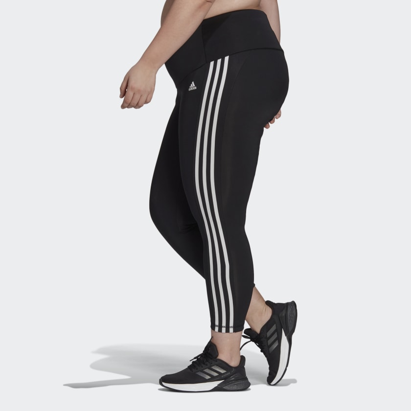 AA-G12 (Designed to move high rise 3-stripe 7/8 sport tights black/white) 102193585 ADIDAS