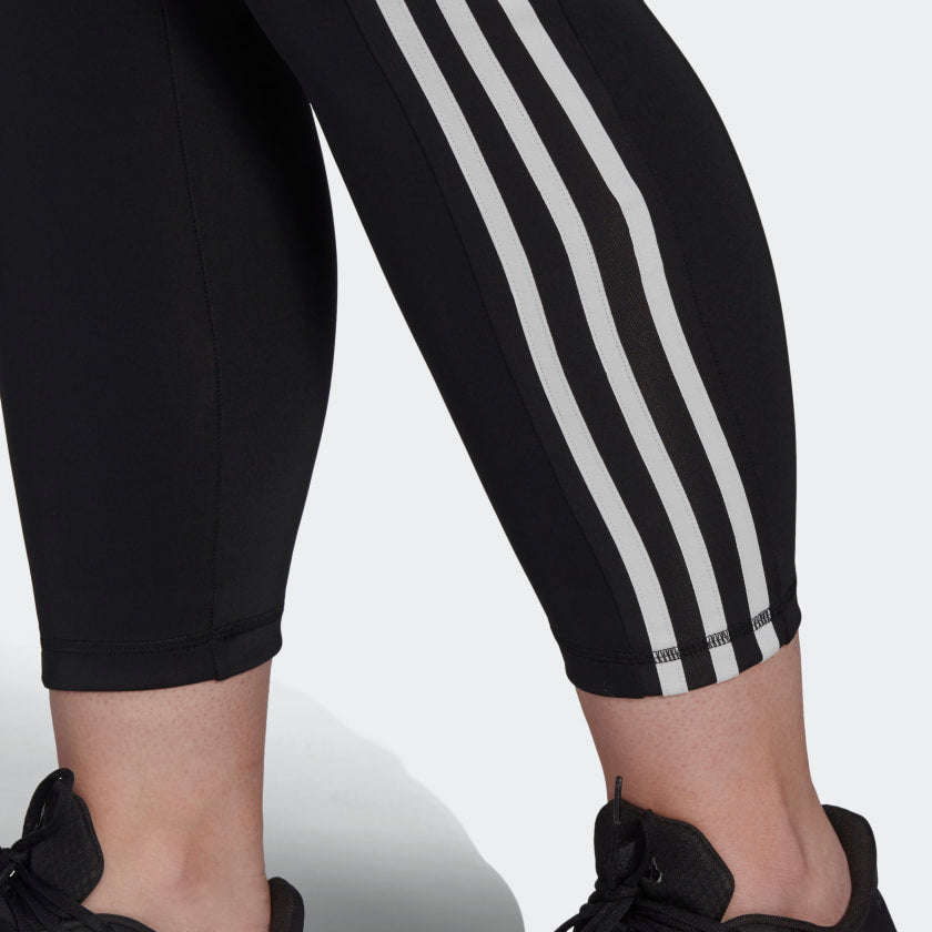 AA-G12 (Designed to move high rise 3-stripe 7/8 sport tights black/white) 102193585 ADIDAS