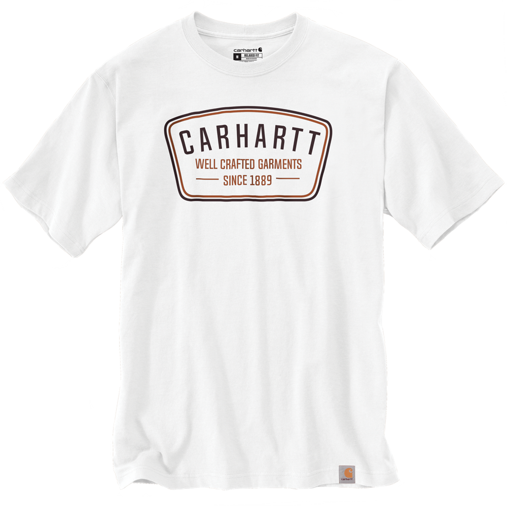 CHA-G5 (Carhartt force relaxed fit heavyweight short sleeve crafted graphic t-shirt white) 122393530