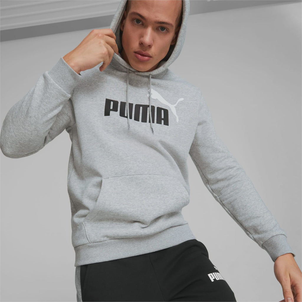 PA-P8 (Puma essentials + 2 colour big logo fleece hoodie light grey) 82394500 PUMA