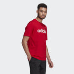 AA-X10 (M essentials embroidered linear logo tee scarlet red/white) 72192050 - Otahuhu Shoes