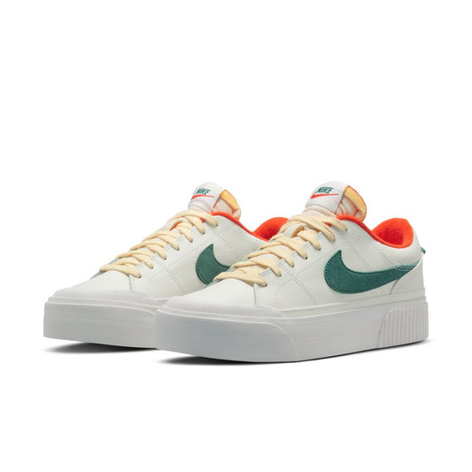 N-F134 (Nike womens court legacy lift sail/noble green/picante red/opti yellow) 22398184 NIKE