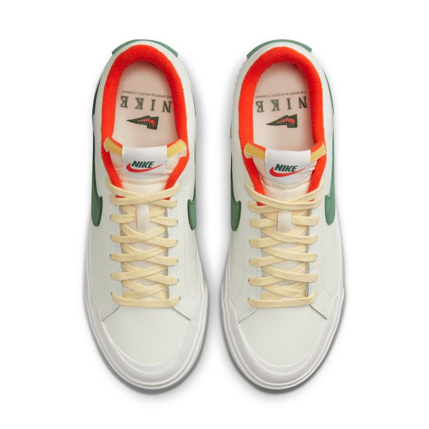 N-F134 (Nike womens court legacy lift sail/noble green/picante red/opti yellow) 22398184 NIKE