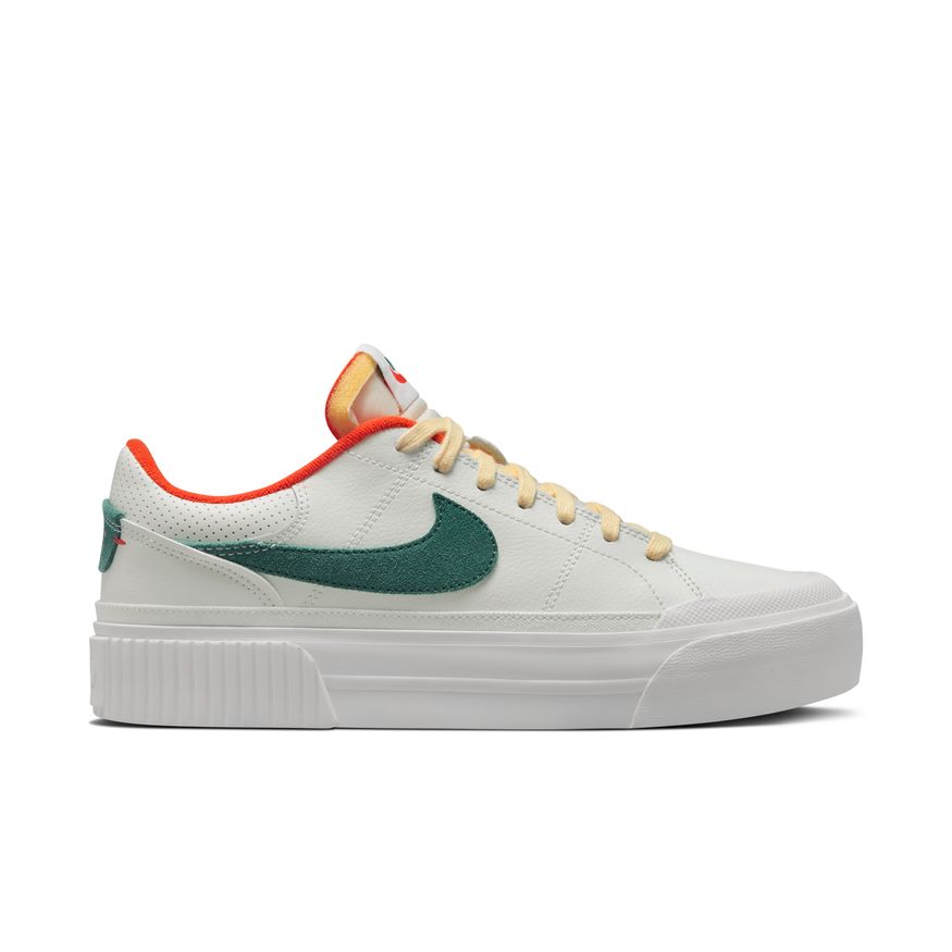 N-F134 (Nike womens court legacy lift sail/noble green/picante red/opti yellow) 22398184 NIKE