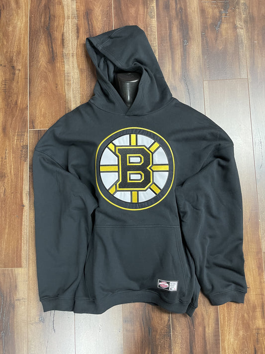 MJA-X2 (Nhl applique os hoody bruins standard black) 22196521 MAJESTIC