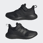 A-K65 (Adidas fortarun 2.0 elastic lace top strap shoes black/carbon) 22394605 ADIDAS