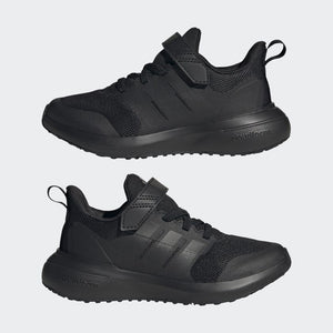 A-K65 (Adidas fortarun 2.0 elastic lace top strap shoes black/carbon) 22394605 ADIDAS