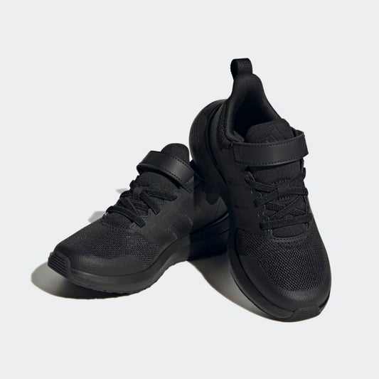 A-K65 (Adidas fortarun 2.0 elastic lace top strap shoes black/carbon) 22394605 ADIDAS