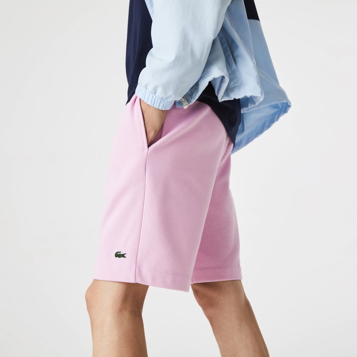 LCA-R14 (Men's Organic Brushed Cotton Fleece Shorts Pink) 12396087 LACOSTE