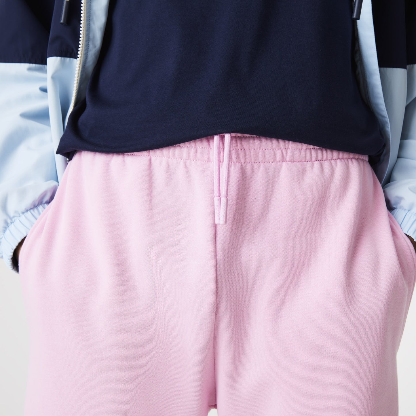 LCA-R14 (Men's Organic Brushed Cotton Fleece Shorts Pink) 12396087 LACOSTE