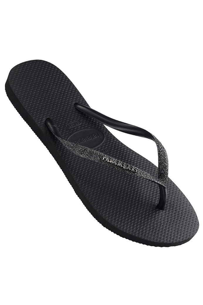 HA-WL7 (Havaianas glitter logo metallic black/dark grey) 112292350 HAVAIANAS