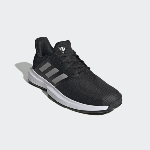Adidas men's gamecourt tennis shoes deals white and black