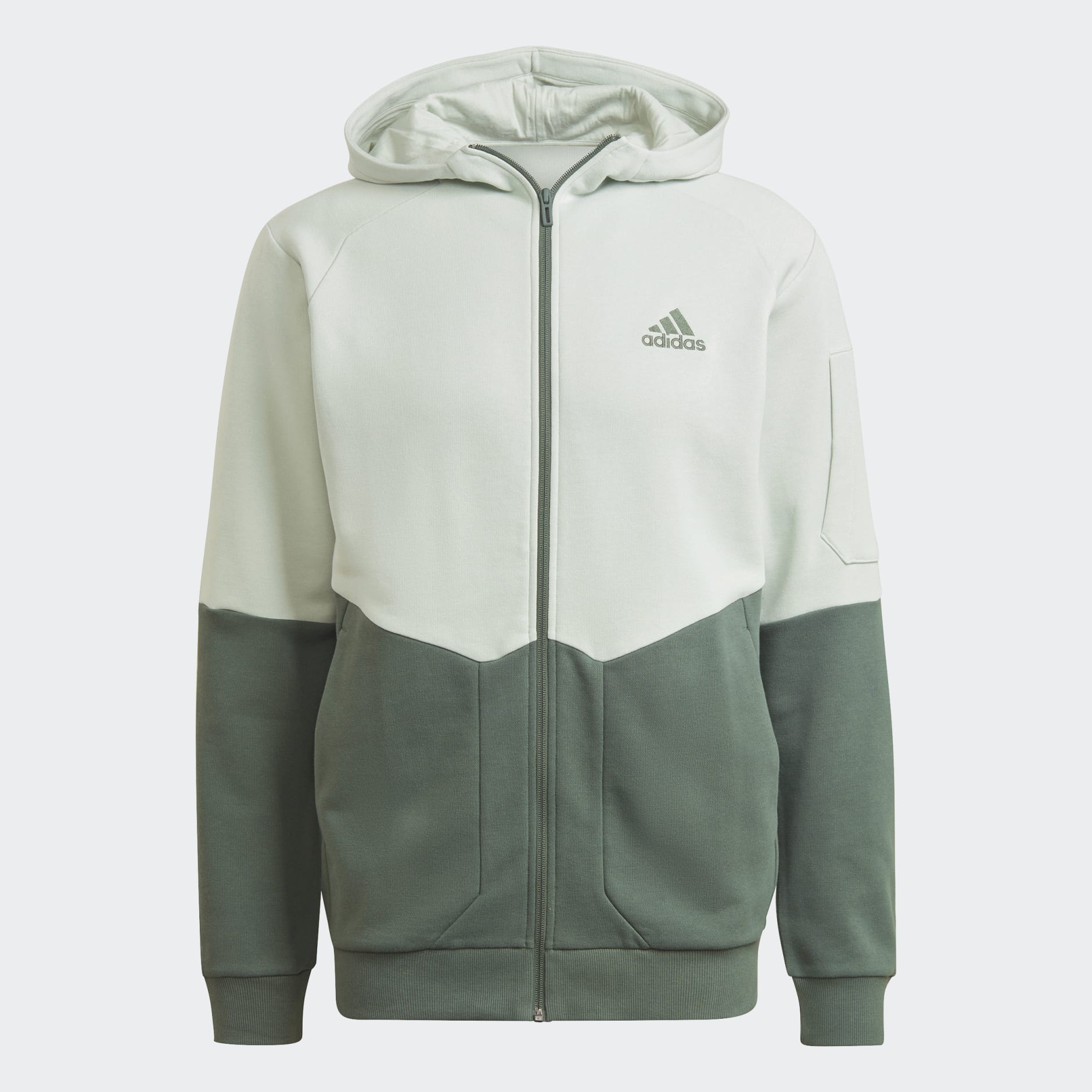 AA-P14 (Essentials 4 game day full-zip hoodie linen green) 62296140 ADIDAS