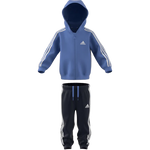 AA-X18 (Adidas infant 3 stripe full zip fleece jogger set blue fusion/white ) 32393585 ADIDAS
