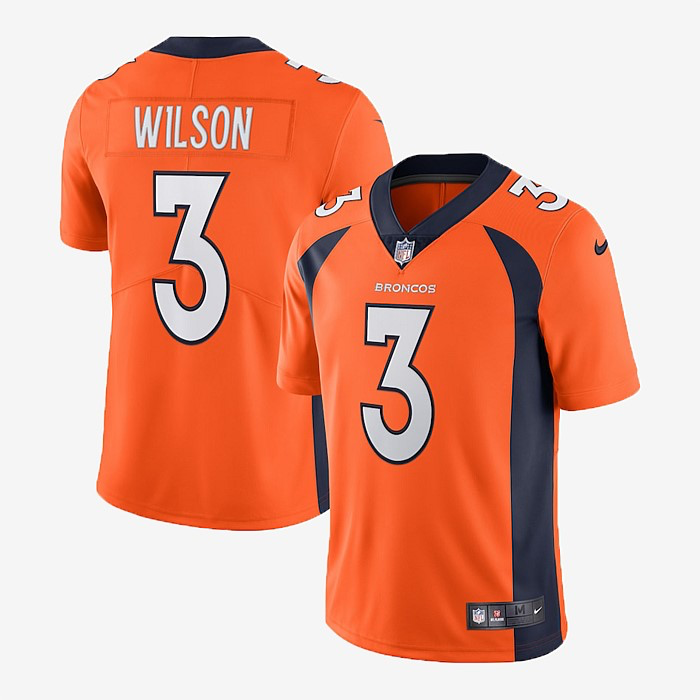 NA-K44 (Nike home denver broncos russell wilson team game jersey brillant orange) 122398260