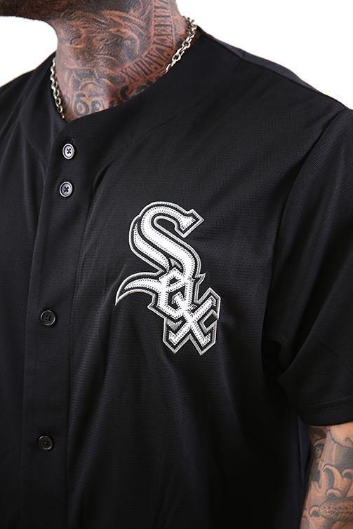 MJA-C2 (Chest logo rep jersey white sox standard black) 92094347 - Otahuhu Shoes