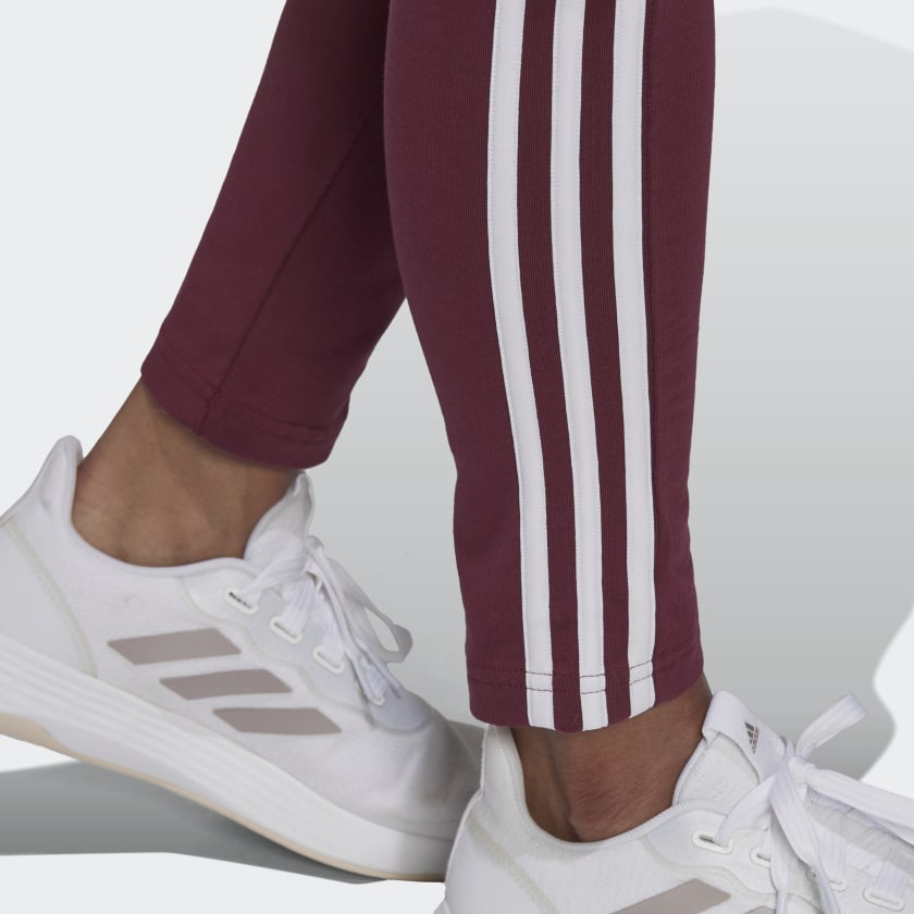 Adidas originals 3 2024 stripe leggings burgundy