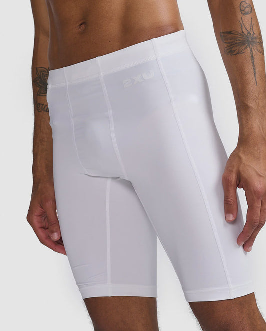 2XUA-B (2XU core compression game day shorts white) 122395000