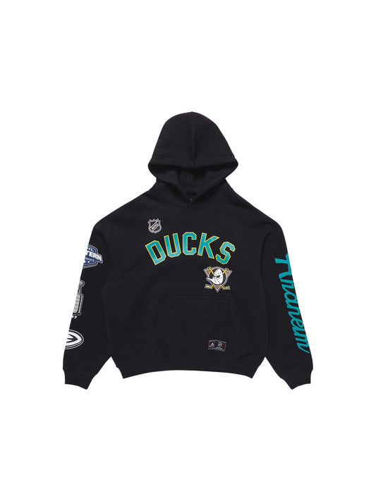 MJA-C11 (Majestic vintage sport oversize over the head hoodie ducks faded black) 72396956 MAJESTIC