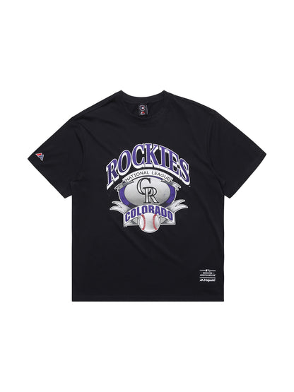 MJA-P11 (Majestic vintage banner tee rocks faded black) 92393043